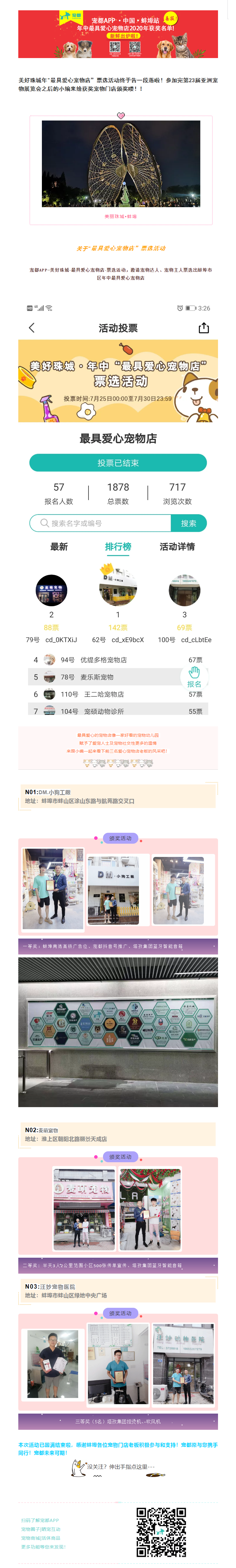 喜報(bào)！2020年寵都APP?中國(guó)?美麗珠城?蚌埠站---最具愛(ài)心寵物店獲獎(jiǎng)名單新鮮出爐啦！